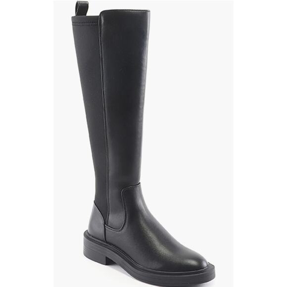 Kenneth Cole Reaction Annabelle Boots 7.5 Black NWOT Riding Knee High Tall Prep - Picture 1 of 10